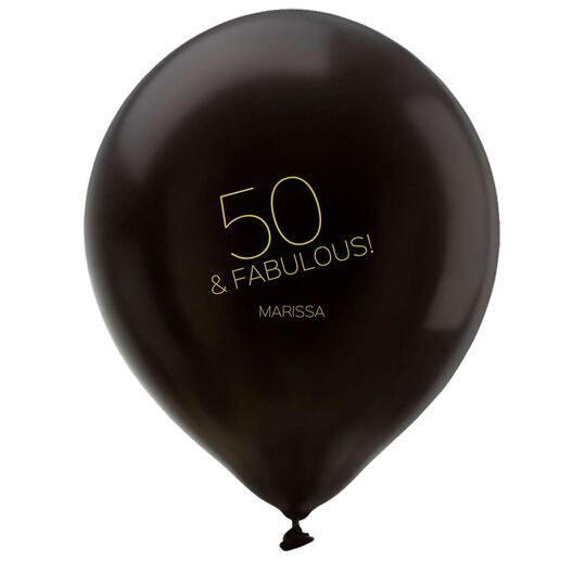 50 & Fabulous Latex Balloons